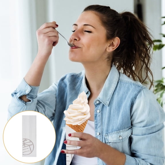 WEAVILUX 100Pcs White Greaseproof Paper Bag for Food Packing Hot Dog Snack Packaging