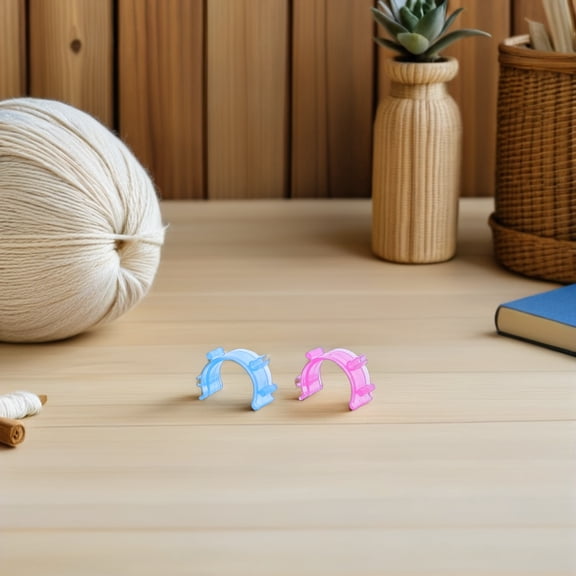 WEAVILUX 100-Piece Silicone Knitting Clips in Multiple Colors, Yarn Markers for Knitting, Crochet, and Craft Projects