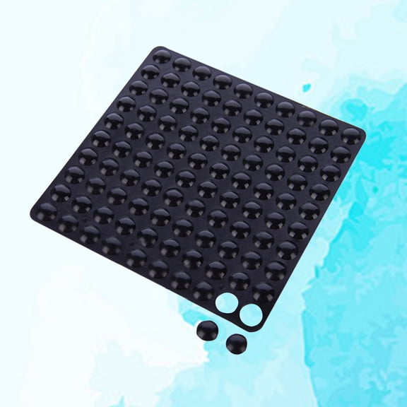 WEAVILUX 100pcs Rubber Cabinet Door Bumpers Round Pads for Furniture and Wall Guards Daily Use