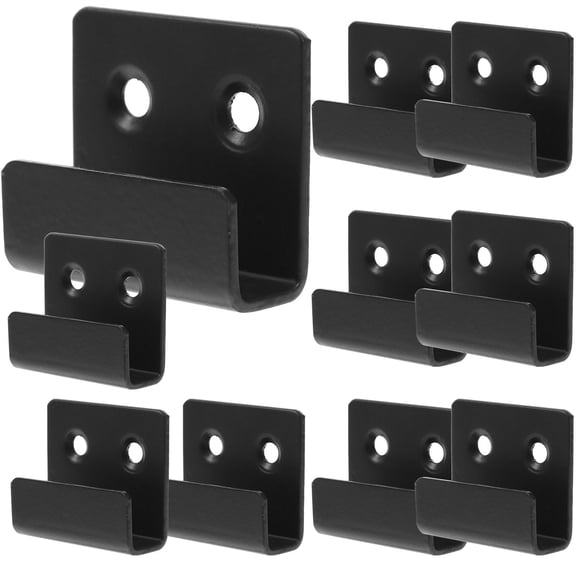 WEAVILUX Durable Tile Wall Hanger Black Stainless Steel Heavy Duty 10Pcs