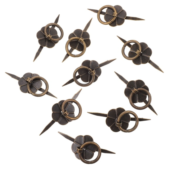 WEAVILUX 10Pcs Dark Brown Solid Drawer Pull Handles Rust Proof Cabinet Knobs for Home