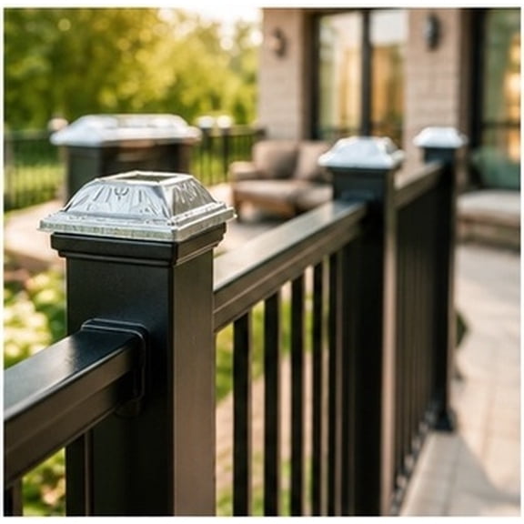 WEAVILUX 10Pcs Metal Railing Skirt Post Base Cover Silver Protection Stair Railing Post Trim