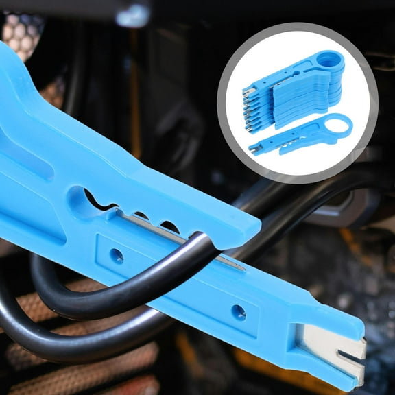 WEAVILUX Electrical Wire Stripping Tool Blue Abs 10Pack for Cable Maintenance