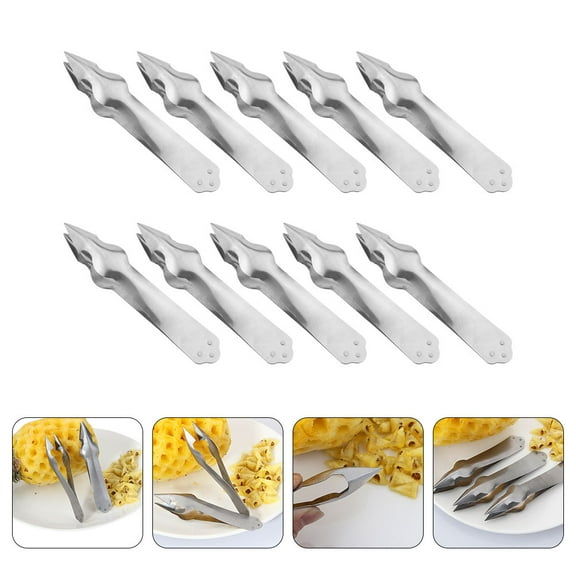 WEAVILUX 10-Piece Pineapple Peeling Tool Set Stainless Steel Kitchen Gadget with Comfortable Smooth Handle