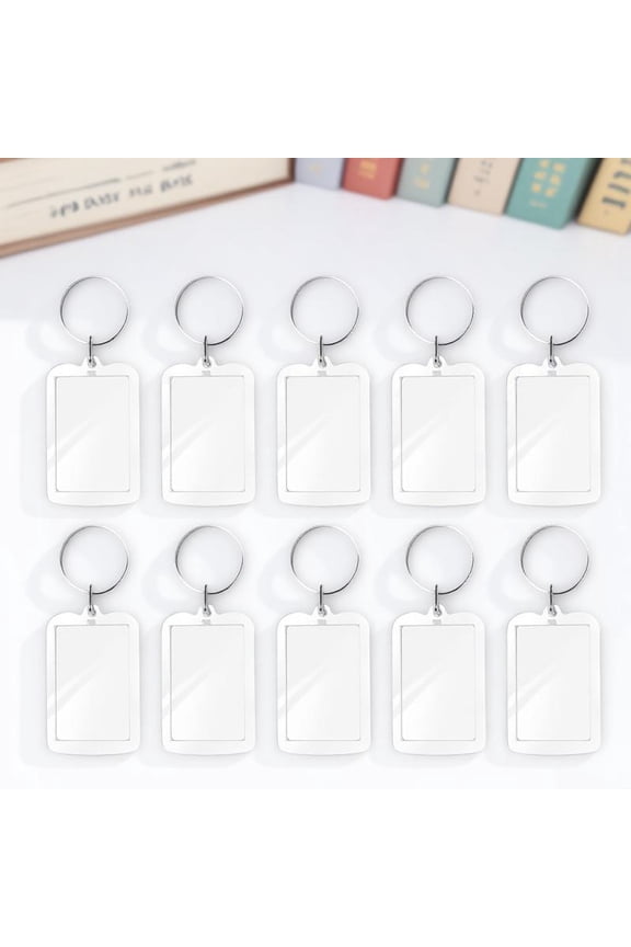 10Pcs Acrylic Photo Insert Keychains, Picture Keychain Set for , Keepsakes, and Accessories