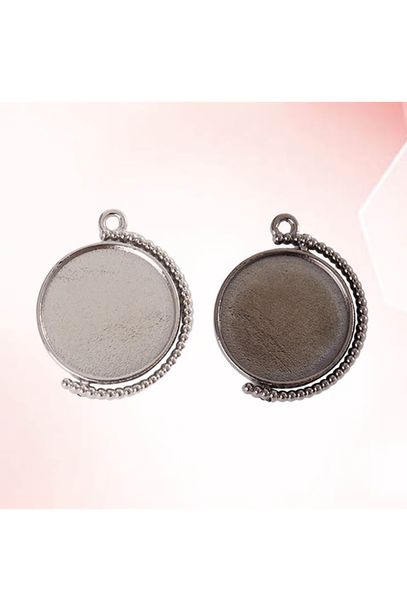 Stainless Steel Time Pendant Necklace with Double-Sided Rotating Charms, Assorted Colors for Men and Women Jewelry
