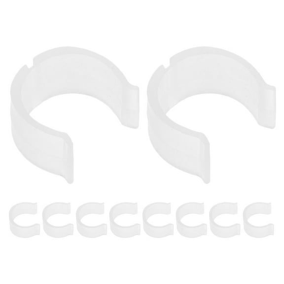 WEAVILUX 10Pcs Transparent Drapery Rod Brackets Plastic Holders Non Slip for Home Windows