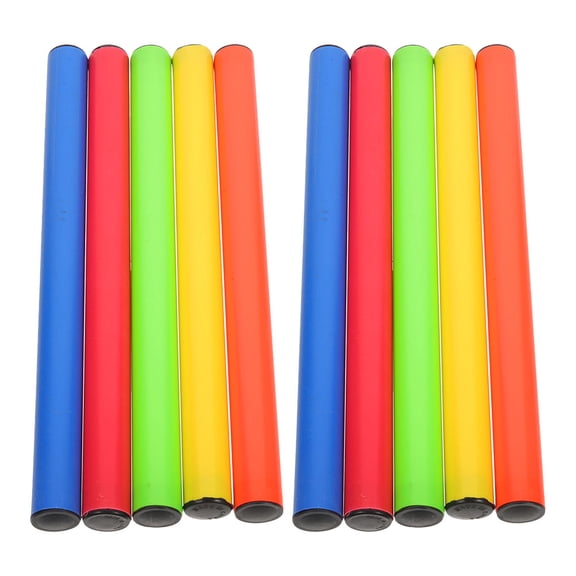 WEAVILUX Set of 10 Lightweight Relay with Non- Grip, Assorted Colors for Kids, Students & School Sports Activities