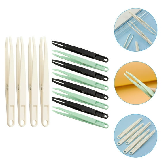 WEAVILUX Ergonomic ABS Tweezers Assorted Colors for Electronics, Jewelry, DIY Crafts, Precision Tools for Home and Workshop