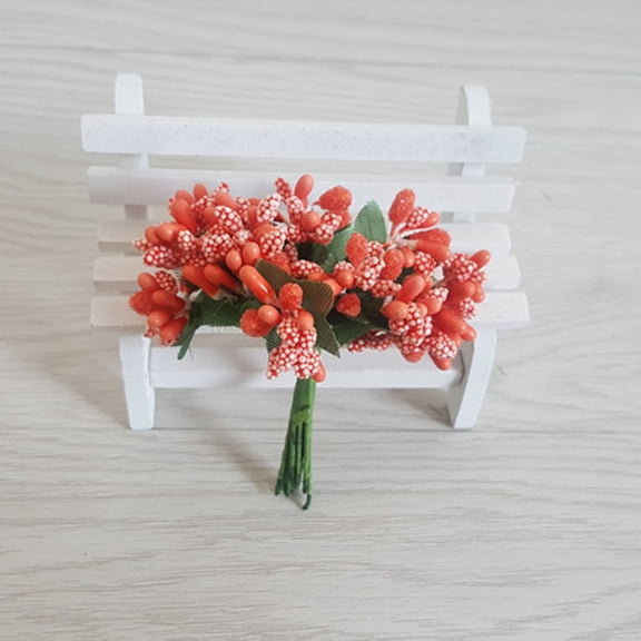 WEAVILUX 12Pcs Orange Simulation Berries Fake Decorative Fruit for Wedding Decor