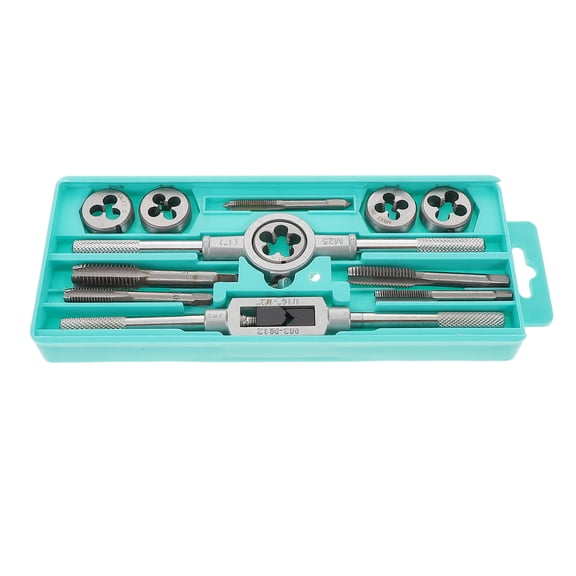 WEAVILUX 12-Piece Small Tap Handle Thread Making Tool Set, Steel Threading Tools for Repair and Home Maintenance Projects