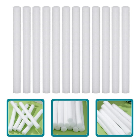 WEAVILUX 12-Pack White Foam Sticks for Gap Filling, Furniture Accessories, Crafting, and Home Improvement 8.45 x 0.79 x 0.79 Inches