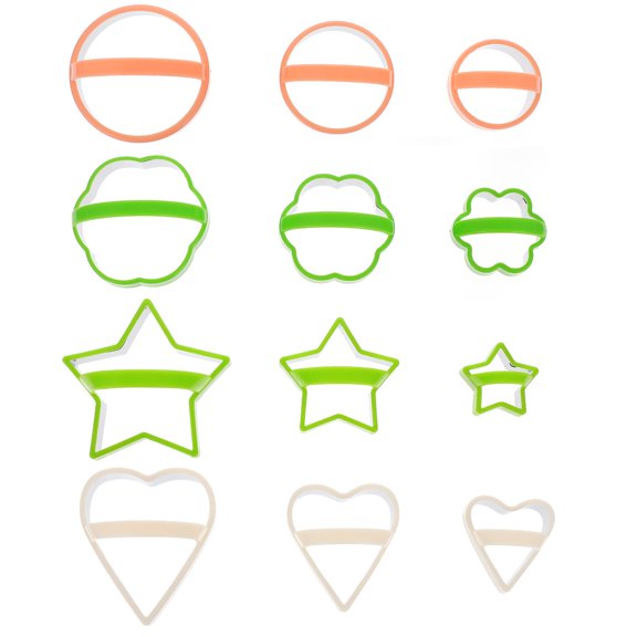 WEAVILUX Cookie Molds Stainless Steel Assorted Color with Handle for Baking