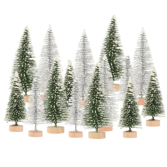 WEAVILUX 16-Piece Artificial Christmas Tree with Assorted Colors, Lightweight and Natural Look Holiday Decoration