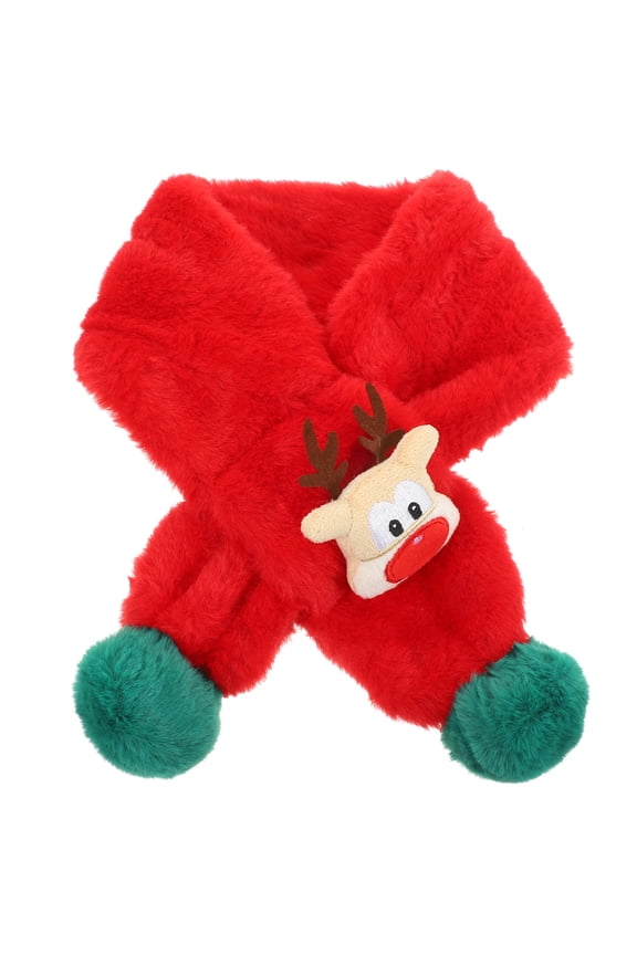 Red Christmas Scarf Warm Stretchy Neck Warmer Holiday Winter Party Accessory Cozy Fashion