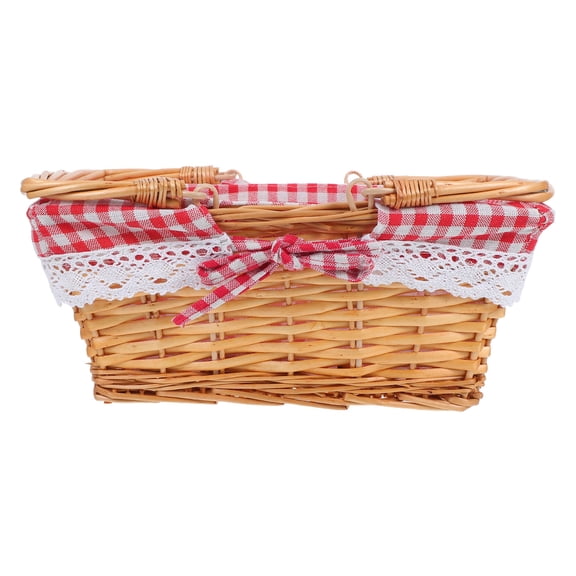 WEAVILUX Multicolor Willow Woven Storage Basket for Kitchen, Bread, Fruit, and Household Sundries Organizer