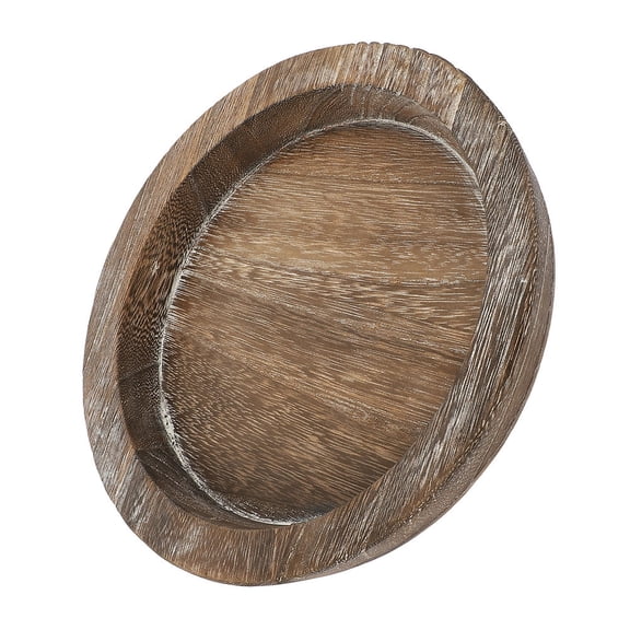 WEAVILUX Rustic Wooden Serving Tray for Coffee Table, Multi-Use Smooth Finish Tray with Stylish Elegant Design