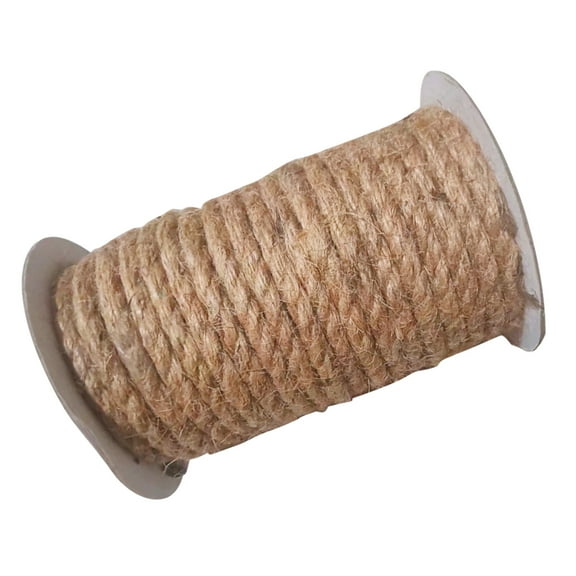 WEAVILUX 1Pack Thick Jute Twine For Gardening Light Brown Rope For Cat Scratch Post