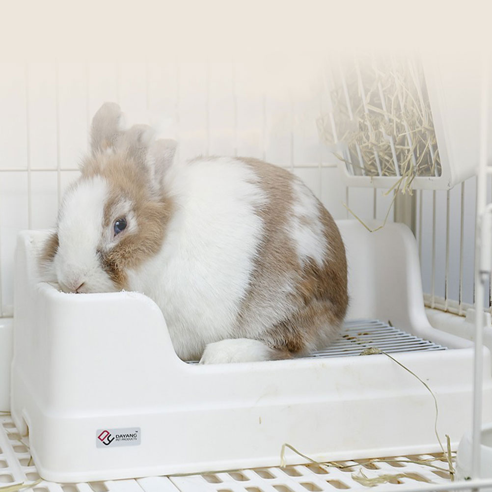 WEAVILUX 1Pack White Plastic Pet Cage Toilet Small Animal Poop Tray for ...