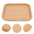 thumbnail image 1 of WEAVILUX Coffee Table Wood Plate Light Brown Candy Holding 1Pcs, 1 of 8