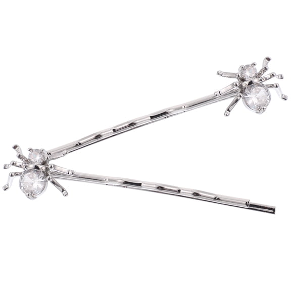 WEAVILUX Hair Decoration White Golden Copper 1 Pair Spider Barrettes for Women