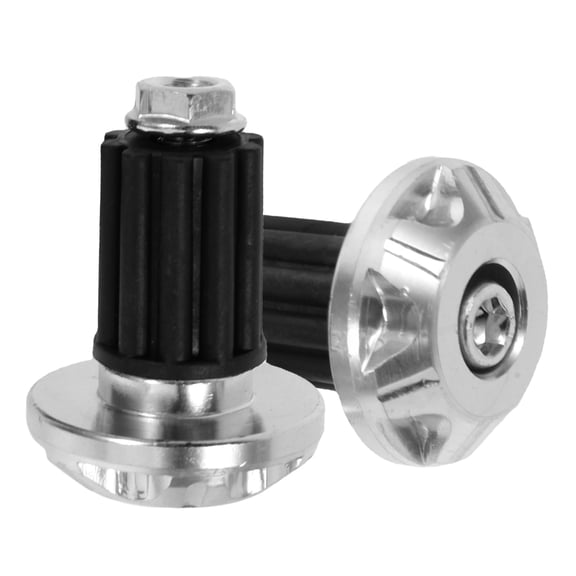 WEAVILUX 1 Pair Motorcycle Handlebar Caps Aluminum Alloy Resistant Bar Ends for Bikes