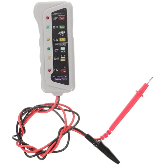 WEAVILUX 1Pc Electrical Tester Plastic Light Grey for Car Battery System Evaluation