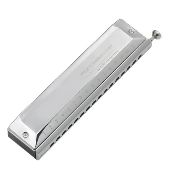 WEAVILUX Harmonica 16 Hole Weavilux Silver Responsive and Durable Box