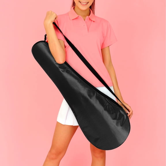 WEAVILUX Black Oxford Cloth Badminton Racket Pouch Sports Bag for Racquet Storage, and Lightweight, 1 Piece