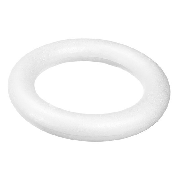 WEAVILUX White Foam Wreath Circle for Christmas Decoration Craft Projects 1Pcs
