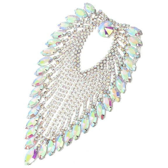 WEAVILUX 1Pcs Tassel Patches for Garments and Handbags with Crystal and Alloy Materials