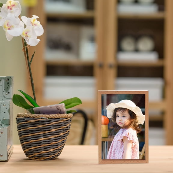 Wooden Money Bank Jar with Shadow Photo Frame for Saving Cash, Travel, Vacation, Wedding Fund, and