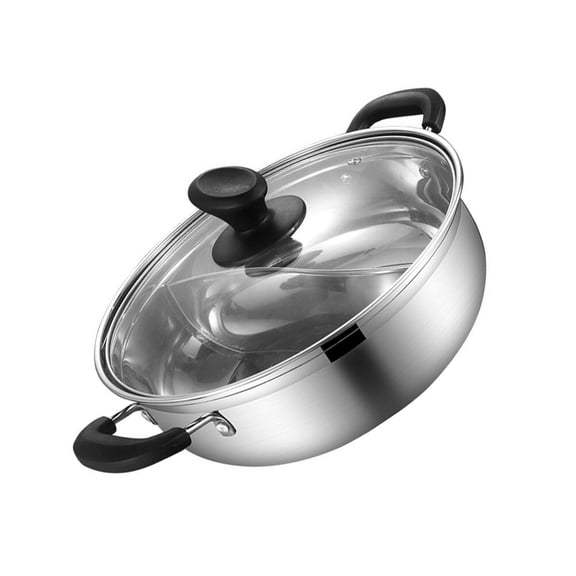 WEAVILUX Stainless Steel Hot Pot for Home Cooking, Compatible with Induction & Gas Stoves, and Practical Cookware