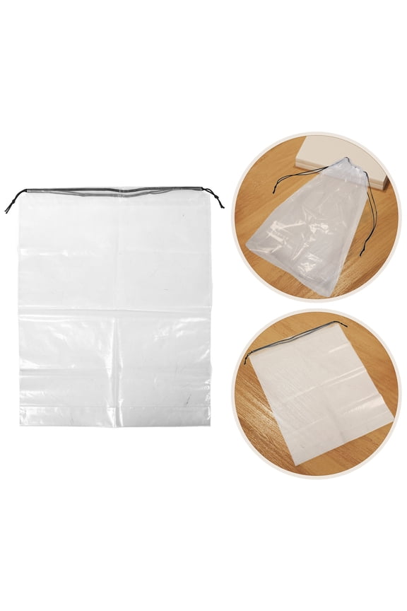 Water Resistant Transparent Drawstring Storage Bags Ideal for Secure Travel Concerts and Office