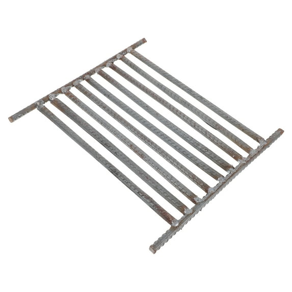 WEAVILUX Steel Fire Pit Grate in Grey, Non-Rust Firewood Holder for Outdoor Fireplace and Backyard Use