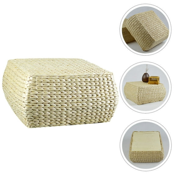 WEAVILUX 1Set Shoe Changing Stool Synthetic Material Woven Stool Tidy Entrance Style
