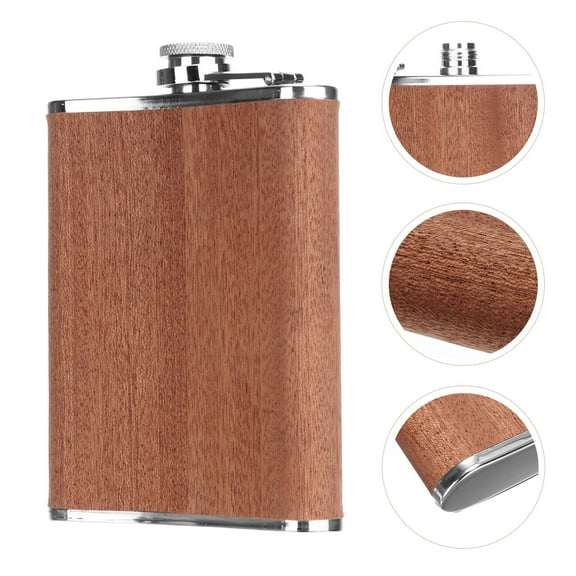 WEAVILUX Stainless Steel Flask with PU Cover, Outdoor Water Bottle for Travel, Hiking, Camping, and Everyday Use