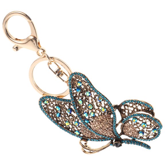 WEAVILUX Butterfly Keyrings for Women Golden Alloy 1Pcs