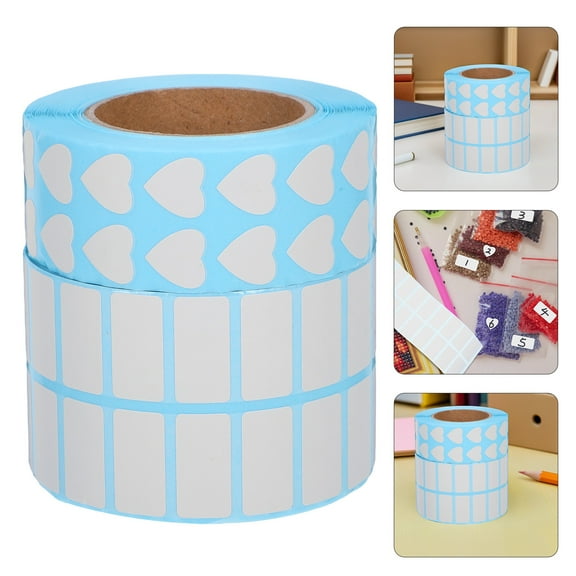 WEAVILUX 2 Rolls Storage Container Sticker White Labels for Canning Jars Organization DIY Enthusiasts