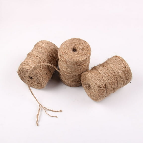 WEAVILUX 2 Rolls of Decorative Jute Rope for Home Decor Natural Biodegradable Beige