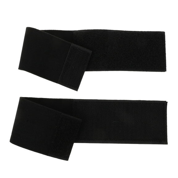 WEAVILUX 1 Pair 2 Straps Foot Compression Black Nylon Fiber Athletic Support Adjustable Bands for Gymnastics Training
