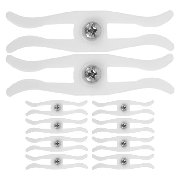 WEAVILUX 20 Pack Curtain Track End Stoppers, Plastic Ceiling and Wall Mount Rail Stops for Smooth Closure
