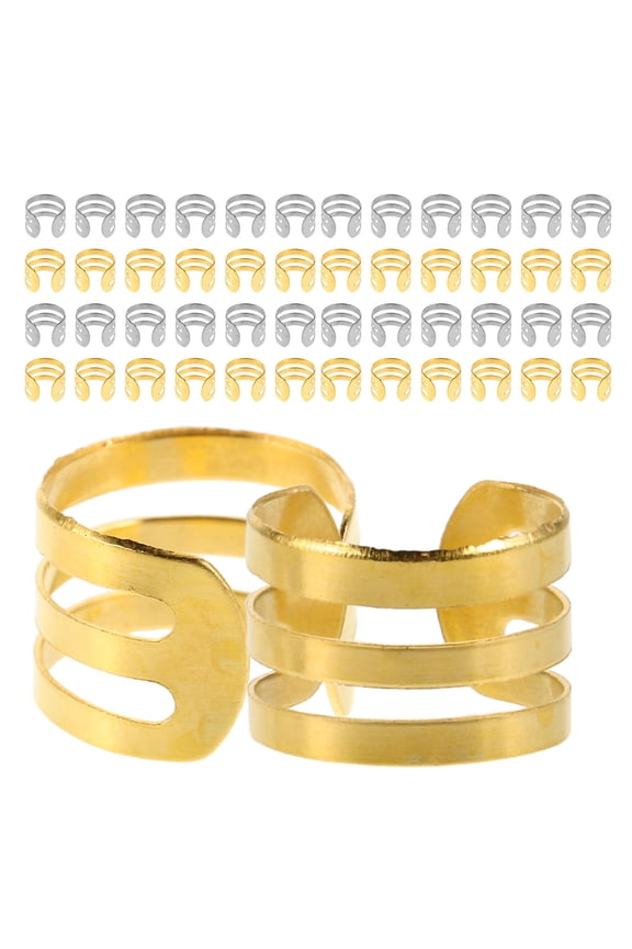 200 Pieces Metal Hair Braid Cuffs Adjustable Dreadlock Jewelry with Mixed Colors for Braids and