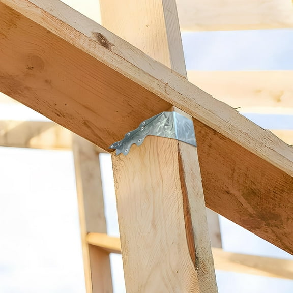 WEAVILUX 20-Piece Galvanized Steel Metal Brackets for Wood Floor, Deck, Ceiling Joist Support and Construction