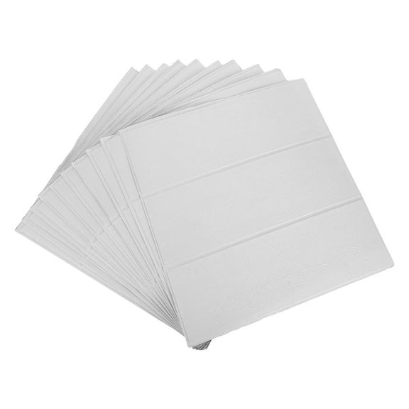 WEAVILUX  20Set White Peel and Stick Brick Wallpaper Realistic Texture Self Adhesive for Wall Decor