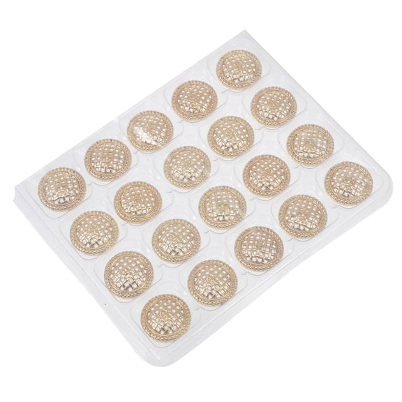 WEAVILUX 20Pcs Golden Hollow Clothing Buttons Multi-Functional Alloy Fasteners for Shirt and Coat Decoration