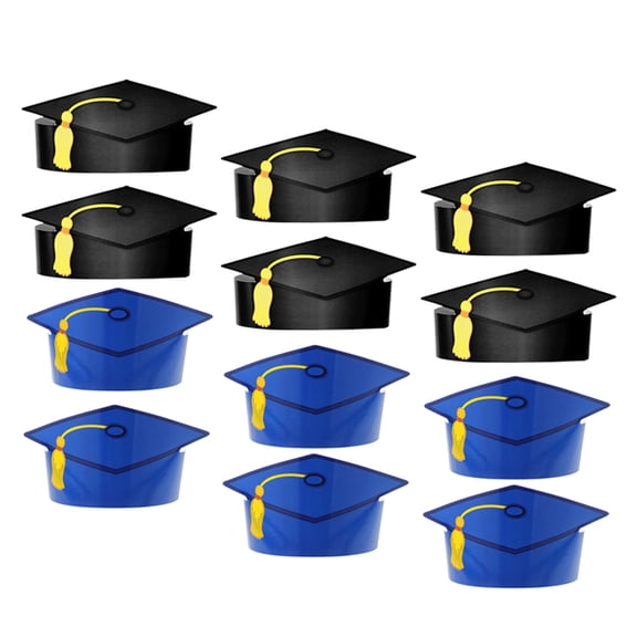 WEAVILUX 20Pcs Graduation Paper Hats with Tassels Assorted Colors Lightweight Caps for Graduation Photo Accessories