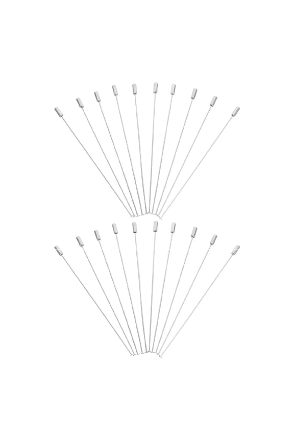 20 Pcs Metal Stick Pins with Stoppers for Corsage Brooch Crafting and Floral Arrangements