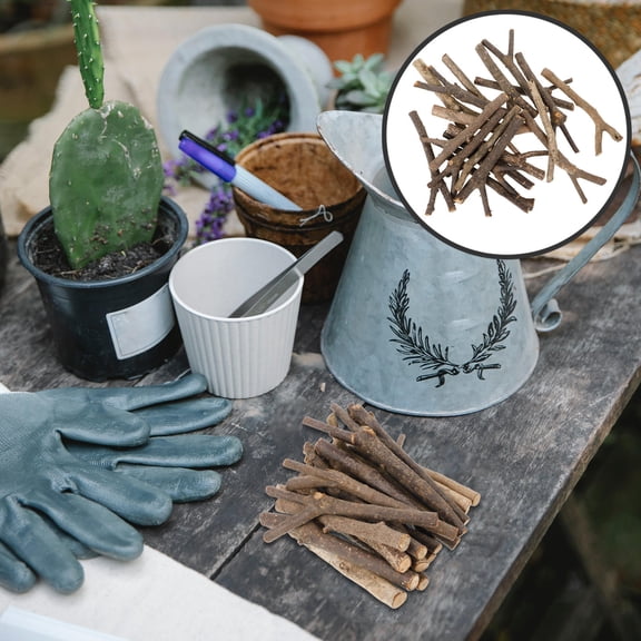 WEAVILUX 20 Pcs Natural Wood Sticks with Bark for Home Decor, Crafts, Photo Props and Floral Arrangements