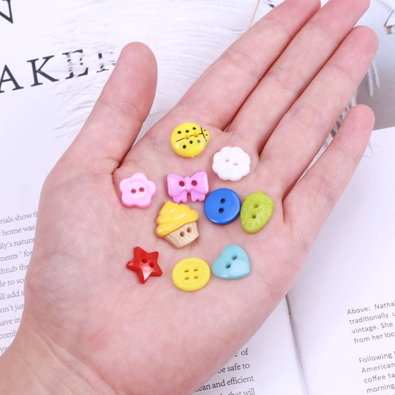 WEAVILUX 240Pack Mixed Color Buttons for Craft Supplies for Kids Sewing Projects Handmade Crafts